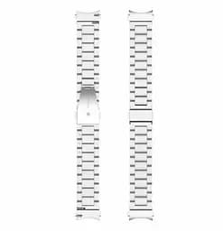 Ремінець для Samsung Galaxy Watch 4 44mm + конектор (2шт) - сріблястий розмір L нержавіюча сталь ширина кріплення 20мм Watchbands Stainless Premium (WB00S4MPREMIUM2444CN) - мініатюра 5