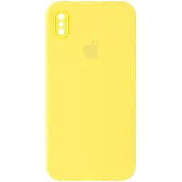 Чохол Epik Silicone Case Square Full Camera Protective AA для Apple iPhone XS Max 6.5 Жовтий/Yellow