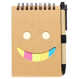 Блокнот А6 с набором стикеров и ручкой на спирале Bambi JX005, 64 листов