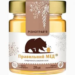 Мед різнотрав'я червня Правильний мед 250 г