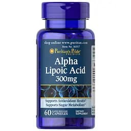 Натуральна добавка Puritan's Pride Alpha Lipoic Acid 300 mg, 60 капсул