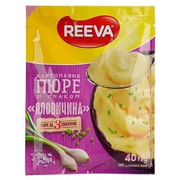Пюре швидкого приготування Reeva картопляне зі смаком яловичини 40 г