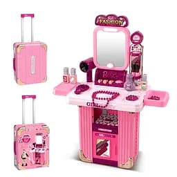 Трюмо 2в1, 48x24x62 см, зеркало, звук, свет, фен, состоит в чемодан, 24x31x13.5 см