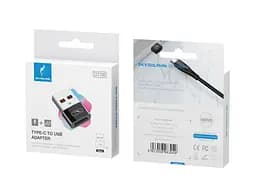 Перехідник SkyDolphin OT08 Mini USB Type-C - USB (F/M) Black (SDADPT-00031) - мініатюра 2
