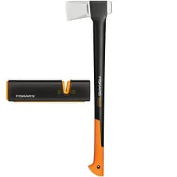 Топор-колун Fiskars X25 XL, 72,5 см, 2,4 кг + Точилка Fiskars XSharp (1060003)