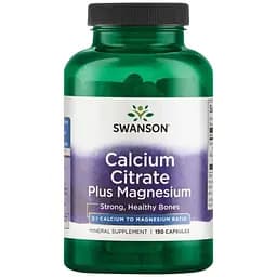 Минералы Swanson Calcium Citrate Plus Magnesium 150 капсул