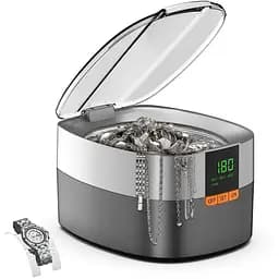 KECOOLKE Ультразвуковой очиститель ювелирных изделий, 750 мл. Звуковой очиститель с цифровым таймером для очков, колец, монет, серебро.