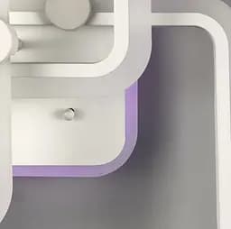 Стельова люстра LED на 3 ріжки Line.F RGB підсвітка Немає - мініатюра 4