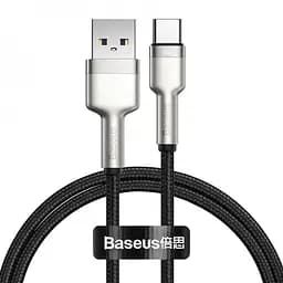 Кабель Baseus Cafule Metal Data Type-C 66W (0.25m) black (CAKF000001)