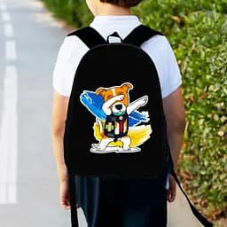 Рюкзак детский Пес Патрон 34х27см, городской ранец для мальчика с принтом (00330)