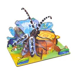 Дерев'яний пазл 3D "Batocera Horsfieldi" Bambi 68037W 58 деталей