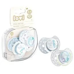 Пустышка силиконовая Lovi Praud&Joy, симметрическая, 3-6 мес., 2 шт. (22/845boy)