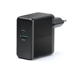 Мережевий зарядний пристрій REAL-EL CH-350 QC3.0 (2USB, 3A) Black (EL123160017)