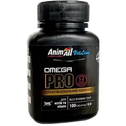 Витамины AnimAll VetLine Omega Cat PRO для кошек и котят 0,5 г × 100 табл