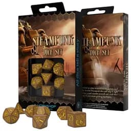 Набір кубиків Steampunk Brown & yellow Dice Set , 7 шт. (SSTE32)