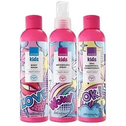 Дитячий парфумерно-косметичний набір Avon Love (shmp/con/200 мл + sh/gel/200 мл + h/spray'200ml)