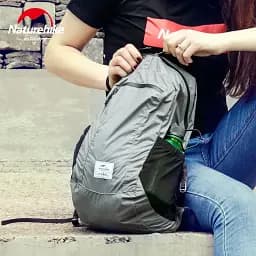 Рюкзак Naturehike Ultralight NH17A012-B компактний надлегкий 18 л сірий - мініатюра 7