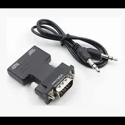 Конвертер HDMI на VGA OUT з аудіокабелем 3.5 мм, перехідник для ноутбука, проєктора, телевізора