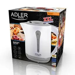 Великий Електрочайник об'єм XXL 2.5 л пластиковий Adler AD 1244 - мініатюра 4