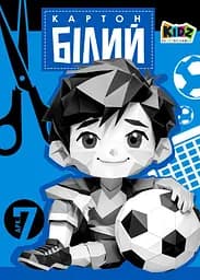 Набір картону білого, А4, 7 аркушів, кольорова папка, 25139