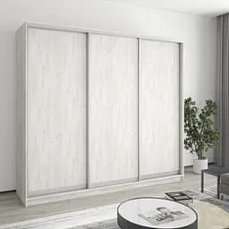 Шкаф-купе трехдверный MebelStar Комбо AL 3ДСП 230x45x210 см Аляска серый (MBS-3187)