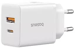 Мережевий зарядний пристрій Baseus Cube Fast Charger USB+Type-C 20W P10111403213-00 White