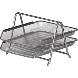 Лоток для паперів Buromax 2 в 1 металевий 29.5x35x21 см сріблястий (BM.6250-24)