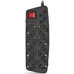 Мережевий фільтр живлення REAL-EL REAL-EL RS-10 Protect, 5m, black (EL122300040)