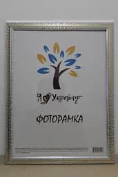 Фоторамка 30х42, срібна із золотою змійкою, 2416-120G, СКЛО + ДВП                                                                                                                                                                                                                                                                                                                                                                                                                      