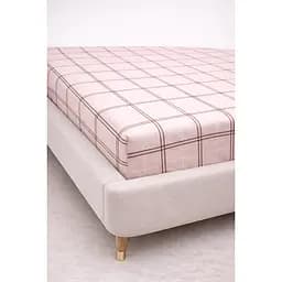 Простынь на резинке Ecotton фланель Pink 180х200 см (25571)