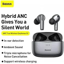 Навушники Baseus Simu ANC S2 Bluetooth сірі (NGS2-0G) - мініатюра 8