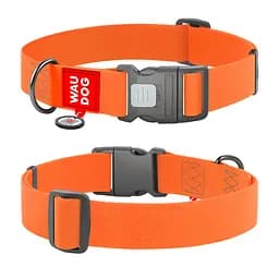 Ошейник для собак водостойкий Waudog Waterproof с QR-паспортом пластиковый фастекс XXL Ш 40 мм Д 46-70 см оранжевый