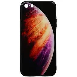 Чохол-накладка Toto Print Glass Space Case Apple iPhone SE/5s/5 Lilac