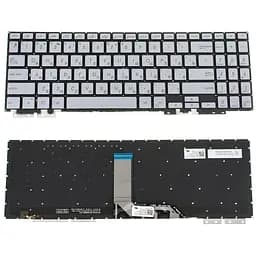 Клавіатура для ноутбука ASUS (UX562 series) rus, silver, без фрейма, підсвічування клавіш