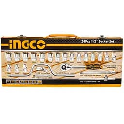 Набір торцевих головок з тріскачкою Ingco Industrial 1/2" 24 предмети (HKTS0243) - мініатюра 7