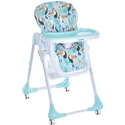 М'який стільчик для годування Bambi M 3233 Toucan Mint з кошиком для іграшок