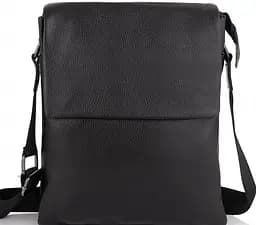 Шкіряний чоловічий месенджер чорний TIDING BAG sum0028692 - мініатюра 2