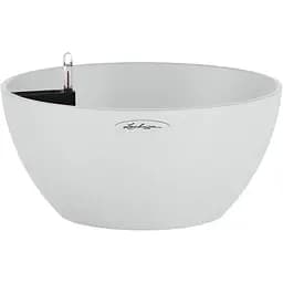 Вазон Lechuza Cubeto Stone, 4.5 л, кварцевый белый (13837)