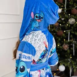 Халат дитячий з плюшевого велюру Stitch 18155 122-128 см - мініатюра 5