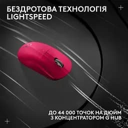 Мишка Logitech G Pro X Superlight 2 Lightspeed Wireless Magenta (910-006797) - мініатюра 9