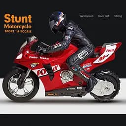 Мотоцикл на радіокеруванні Motorcycle Stunt Drift six-axis Gyroscope Red - мініатюра 5