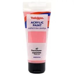 Акрилова фарба Brushme глянцева Пастельно-коралова TBA60047 60 мл