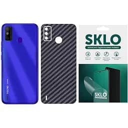 Захисна плівка SKLO Back тил Carbon для Tecno Spark 7 Чорний