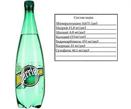 Perrier, 1 л, Пер'є, Вода мінеральна газована, ПЕТ - мініатюра 2