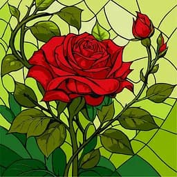 Картина за номерами "Вітраж. Троянда" ©art_selena_ua Ідейка KHO3320, 30х30 см