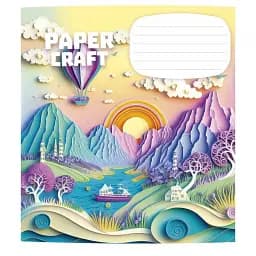 Тетрадь ученическая Школярик Paper craft 012-3354K-5 в клеточку 12 листов