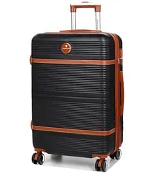 Валіза середня M ABS-пластик Worldline Airtex 629 67×45×27см 74л Чорна - мініатюра 1