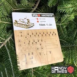 Дерев'яний конструктор Танк Т-34 127 деталей