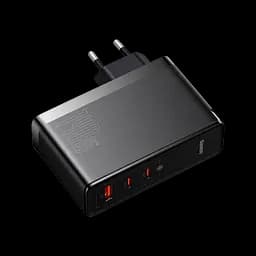 Мережевий зарядний пристрій Baseus GaN5 Pro 3 порта, USB + Type-C 140W Черный (CCGP100201) - мініатюра 2