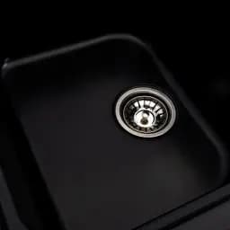 Кухонна мийка Platinum 7950 Equatoria гранітна глянцева з кріпленням 79x50 см чорна (000035799) - мініатюра 4